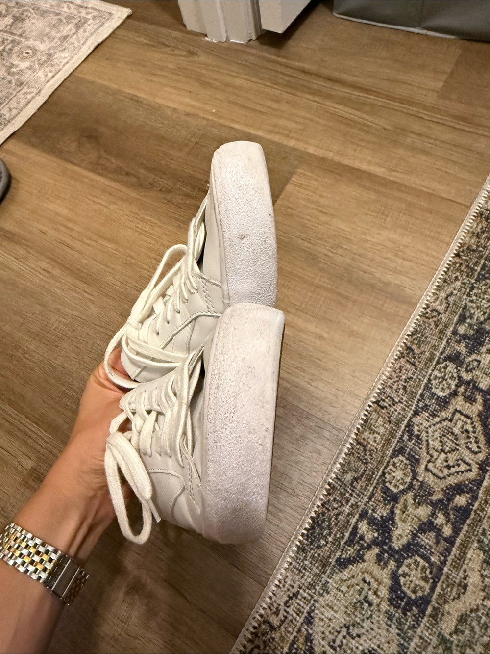 Madewell Cream White Low-Top Leather Sneakers - Picture 5 of 5
